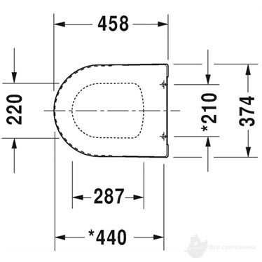 0020092600 DURAVIT Сиденье soft-close, 37х57 см, белая матовая