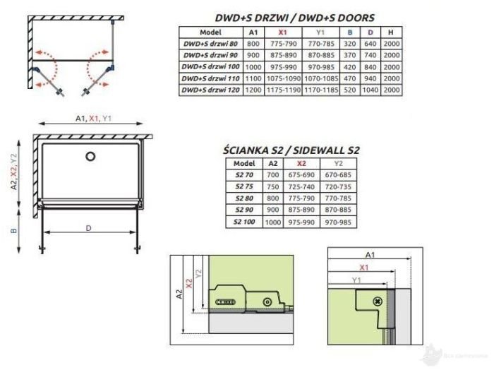 10034100-01-01 + 10040100-01-01 Душевая кабина квадратная 100х100 см, стекло прозрачное, профиль хром + отдельно поддон SDRC1010-05