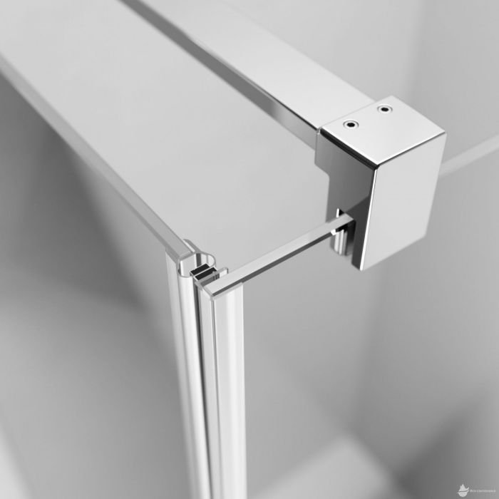 10034100-01-01 + 10040100-01-01 Душевая кабина квадратная 100х100 см, стекло прозрачное, профиль хром + отдельно поддон SDRC1010-05