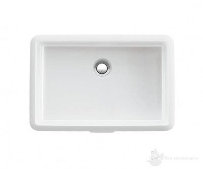 1243.0 Living City Раковина 49*31 см встраиваемая снизу с креплением, с глазурованной наружной поверхностью