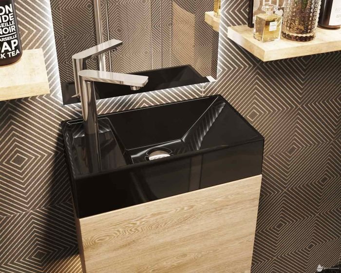 153А100 Раковина подвесная левая 40х22 см, цвет белый