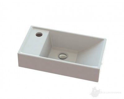 153А100 Раковина подвесная левая 40х22 см, цвет белый