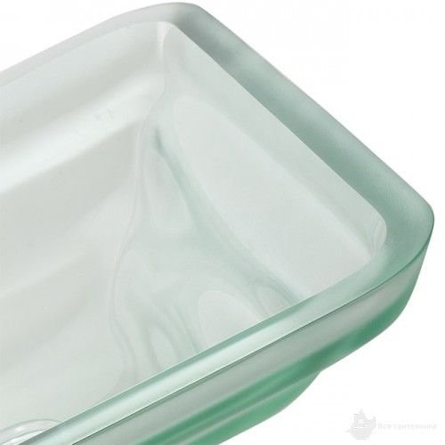 Стеклянная чаша, 457*457 мм, Высота 152 мм, Толщина стекла - 19 мм + Сливной клапан, цвет на выбор, GVS-930FR-19mm