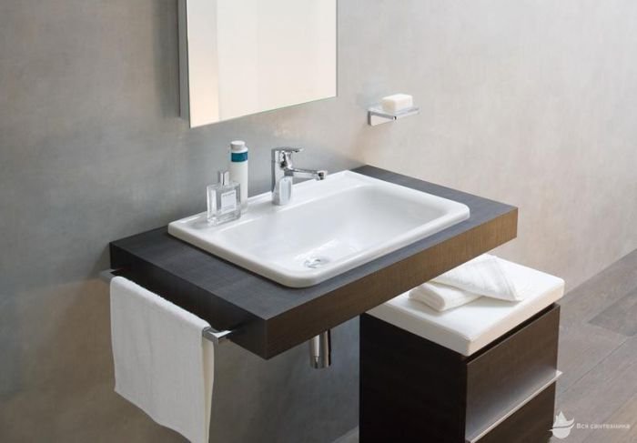 1896.3 Pro S Умывальник 56*44 см, врезной сверху