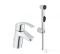 23124002 Eurosmart Смеситель для раковины с душевым гарнитуром и цепочкой, хром