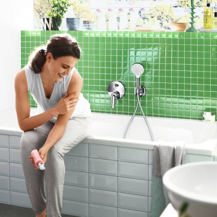 Шлангове підключення Hansgrohe Fixfit Porter S з тримачем ручного душу, Хром (26487000)
