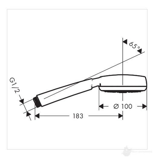 26827400 Crometta Vario Ручной душ 100 мм с пятью типами струи, EcoSmart 9 л/мин, хром - белый