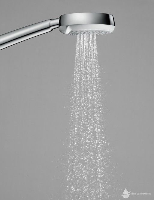 26827400 Crometta Vario Ручной душ 100 мм с пятью типами струи, EcoSmart 9 л/мин, хром - белый