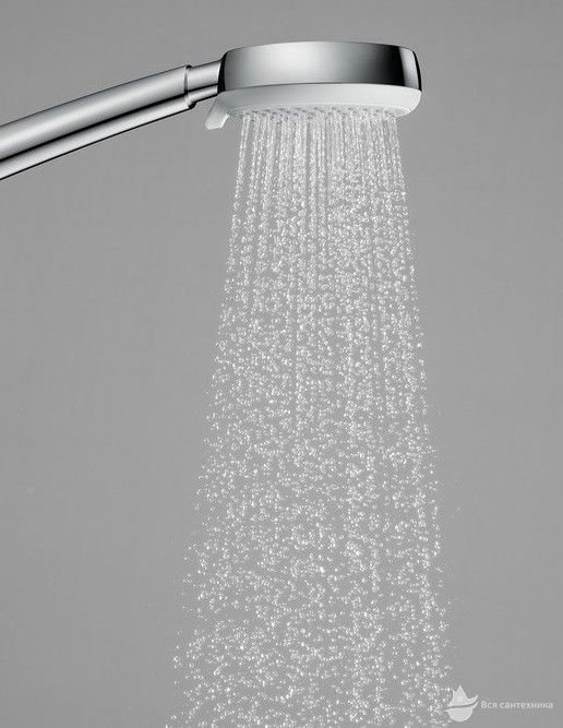 26827400 Crometta Vario Ручной душ 100 мм с пятью типами струи, EcoSmart 9 л/мин, хром - белый