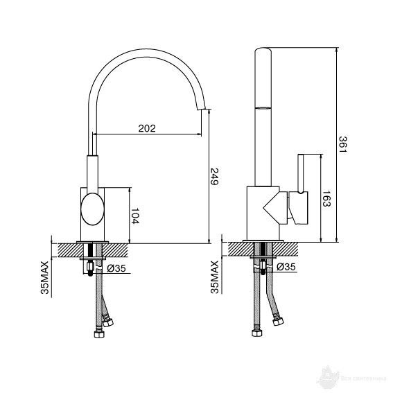 56163KT Prestige Cмеситель кухонный