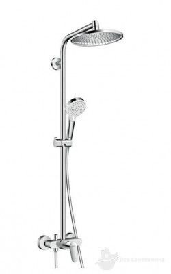 Душова система зі змішувачем  Crometta S, верхній душ 240 мм - 1 режим + ручний душ 100 мм - 2 режима, Хром (27269000)