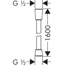 28248000 Isiflex Душевой шланг 1,60 м, с регулировкой напора, с подшипником, с защитой от изломов, хром