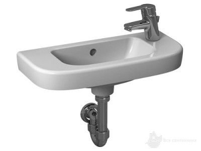 8.1561.5.000.106.1 Умывальник 50*23 см Olymp Deep маленький с отверстием под смеситель справа, с переливом