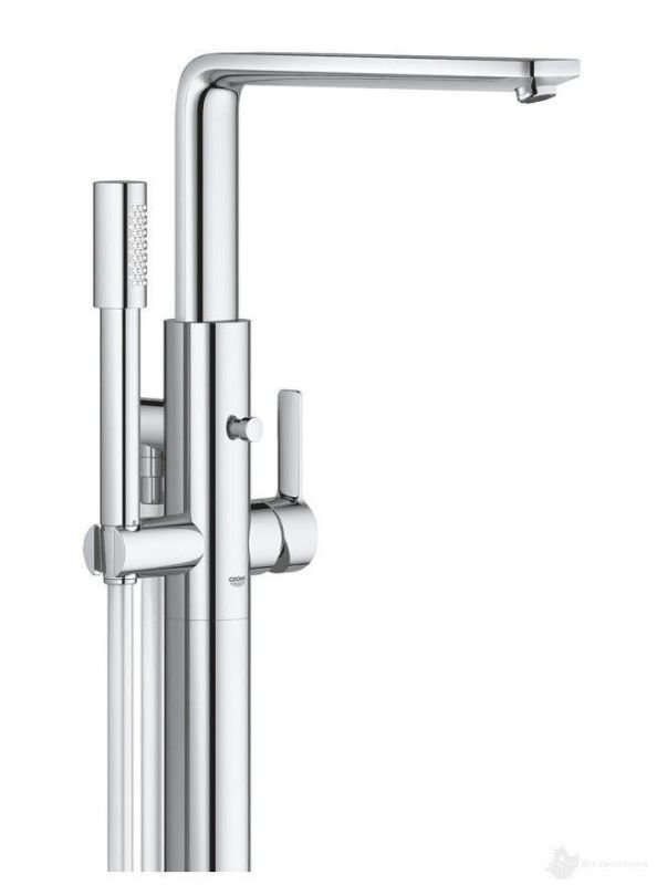 23792001 Lineare Смеситель однорычажный для ванны напольный монтаж, скрытая часть 45984001 отдельно, хром