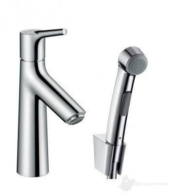 72290000 Talis S Смеситель для раковины с гигиеническим душем, с донным клапаном Push-Open, хром