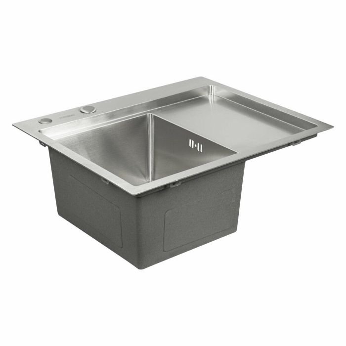 Кухонная мойка Platinum handmade 580Х480Х220 L нержавейка (толщина 3,0/1,5 мм корзина и дозатор в комплекте)