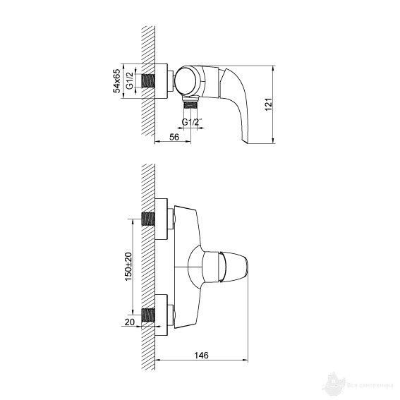 33194121 Fresh Смеситель для душа