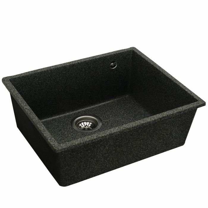 Гранітна мийка для кухні Platinum 5444 OASIS матова Графіт