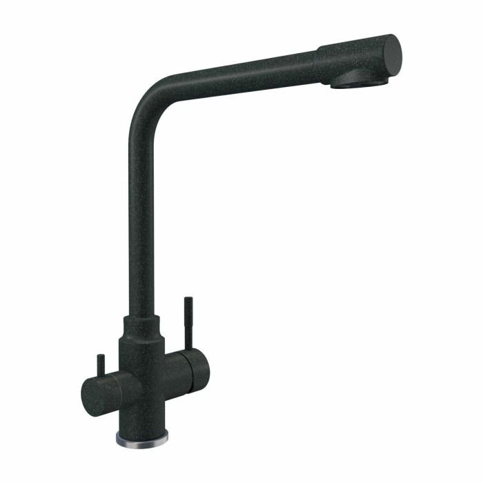 Смеситель под фильтр Platinum KT 8201 (8626) поворотный, двухрычажный из нержавеющей стали, Антрацит