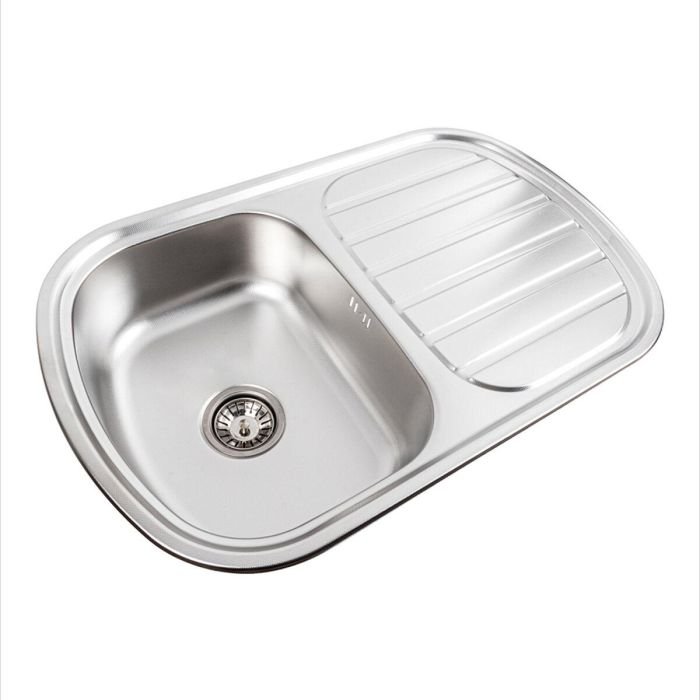 Кухонная мойка из нержавеющей стали platinum декор 7749 (0,8/180 мм)