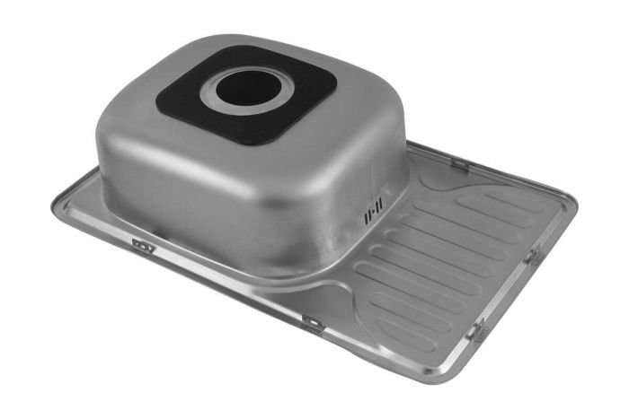 Кухонная мойка Рlatinum 6642 из нержавеющей стали 0,8 мм, 66x42 см, Прямоугольная, Сатин (SP000000432)