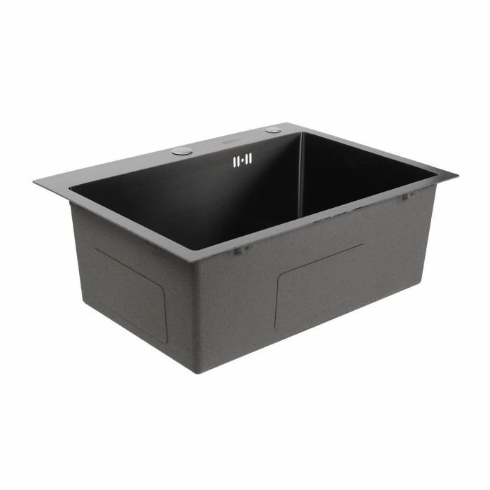 Кухонная мойка Platinum Handmade PVD 600х450х220 из нержавеющей стали 3,0 мм, 60x45 см, Прямоугольная, Черная