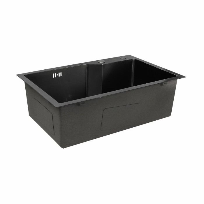 Кухонная мойка Platinum Handmade PVD из нержавеющей стали 3 мм, 65x43x22 см, Прямоугольная, Черная (000033648)