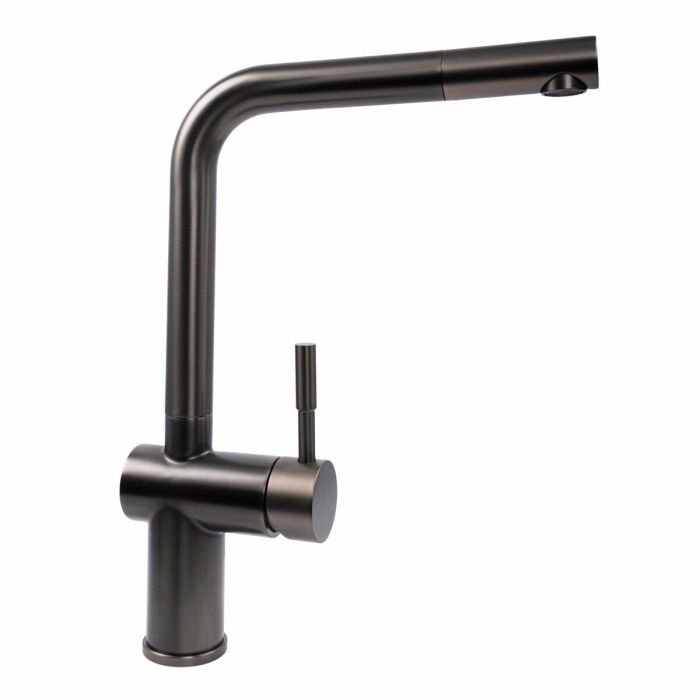 Смеситель кухонный Platinum PVD 8006А-LI поворотный, однорычажный из нержавеющей стали, Черный (SP000036106)