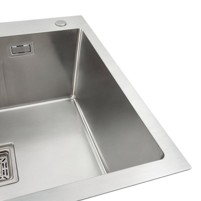 Кухонная мойка Platinum Handmade НSB из нержавеющей стали 3 мм, 60x50x23 см, Прямоугольная (SP000037018)