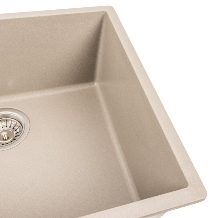 Гранітна мийка для кухні Platinum 5444 OASIS матовий Титан