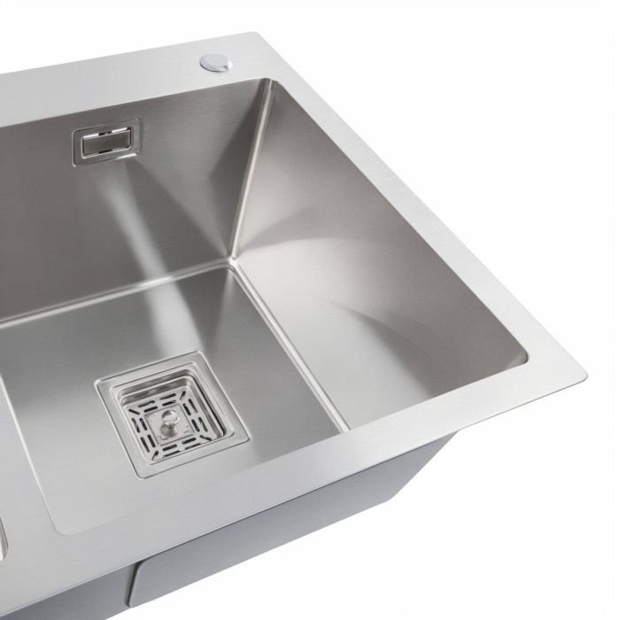 Кухонная мойка Platinum Handmade HDB из нержавеющей стали 3,0 мм, 80x45 см, Прямоугольная, Серая (SP000039679)