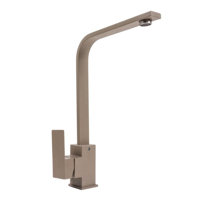 Смеситель кухонный Platinum 179 NES (3007) поворотный, однорычажный из нержавеющей стали, Титан (SP000040938)