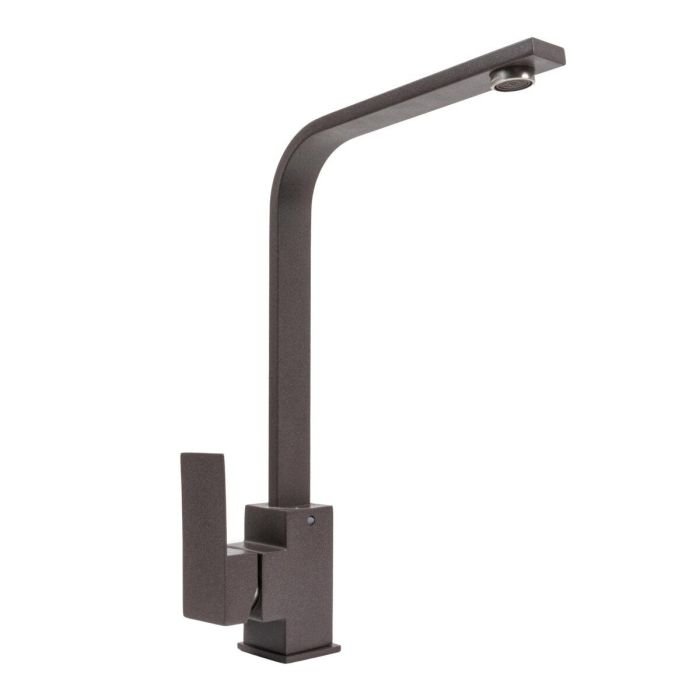 Смеситель кухонный Platinum 179 NES (3007) поворотный, однорычажный из нержавеющей стали, Гренадин