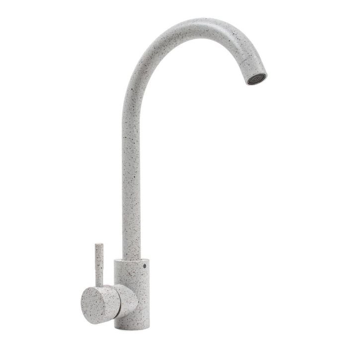 Смеситель кухонный Platinum 56 B NESP (3008 А) поворотный, однорычажный из нержавеющей стали, Топаз