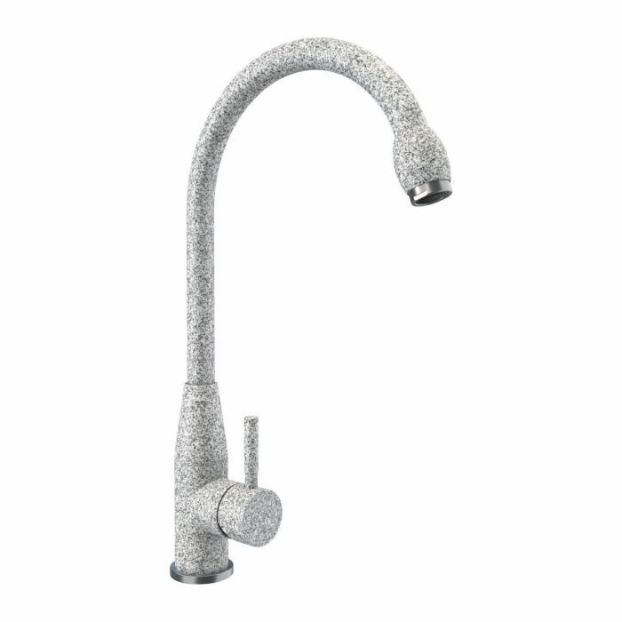 Смеситель кухонный Platinum 26 FHP (7456) поворотный, однорычажный из нержавеющей стали, Серый (SP000033418)