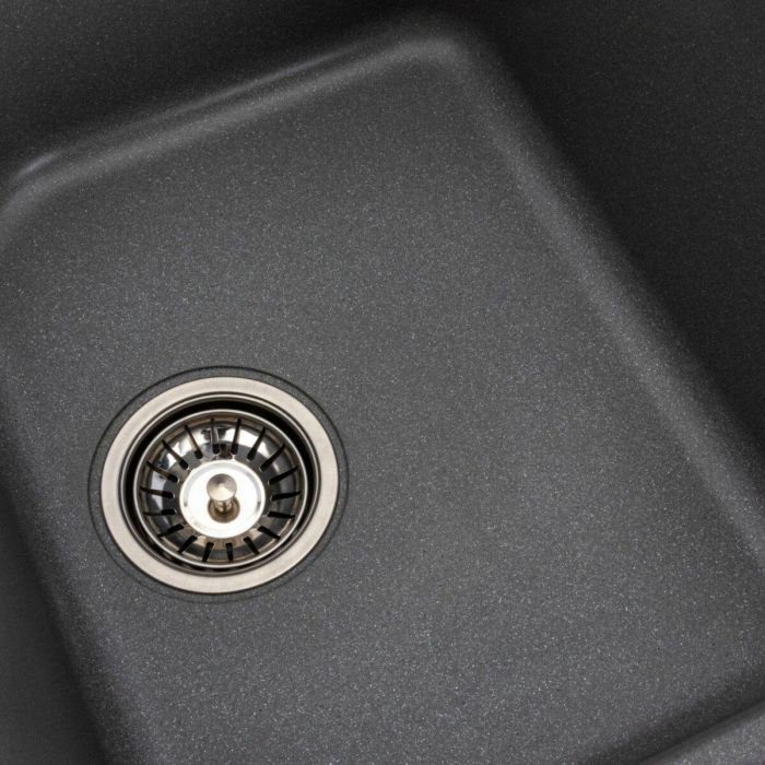 Кухонная мойка Platinum 7950 Equatoria гранитная глянцевая с креплением, 79x50 см, Серый муссон (SP000035797)