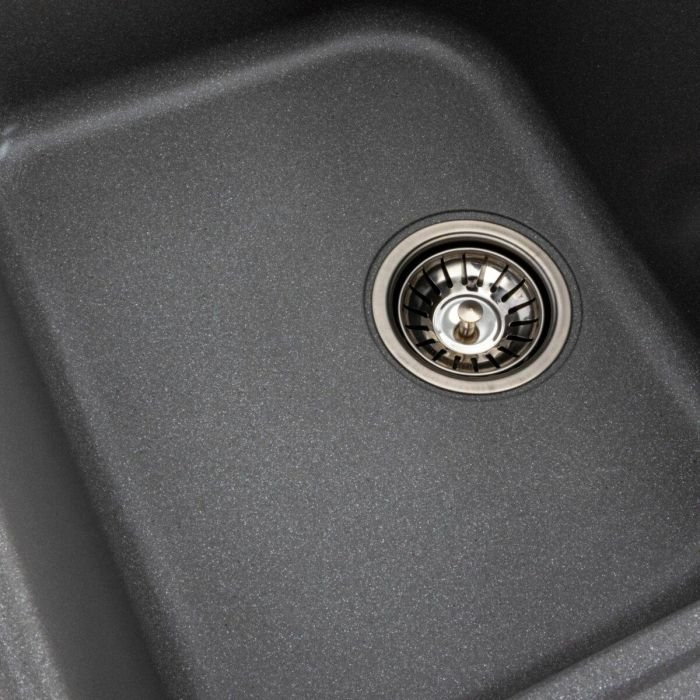 Кухонная мойка Platinum 7950 Equatoria гранитная глянцевая с креплением, 79x50 см, Серый муссон (SP000035797)