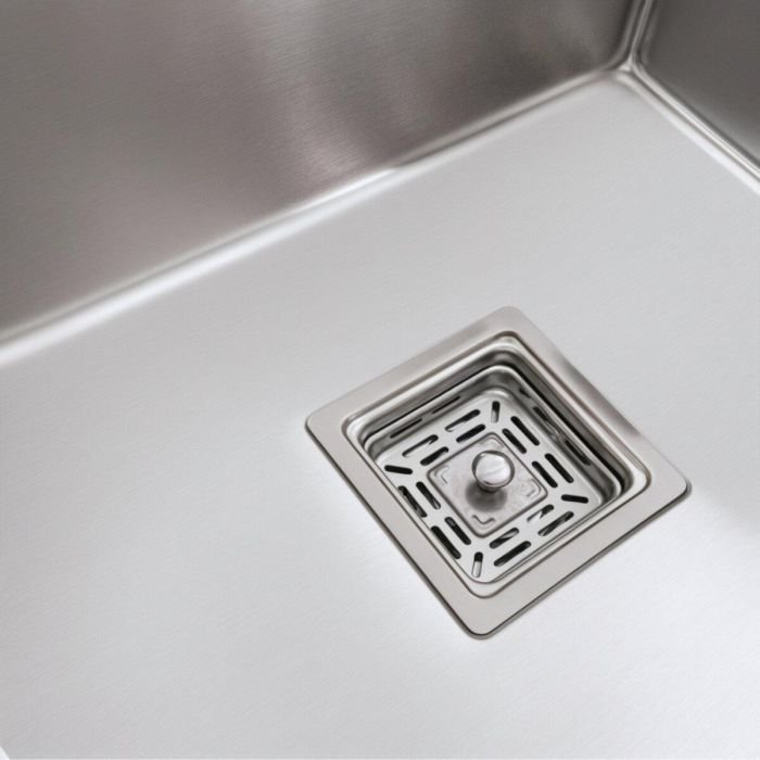 Кухонная мойка Platinum Handmade 780х430х220 L из нержавеющей стали 3 мм, Квадратный сифон, Прямоугольная