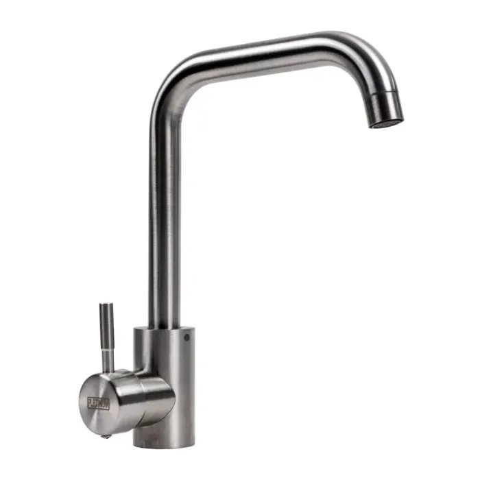 Смеситель кухонный Platinum NS02A 3008B поворотный, однорычажный, Нержавеющая сталь (000037811)