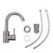 Смеситель кухонный Platinum KN87 (2054) поворотный, однорычажный из нержавеющей стали, Серый (000039907)