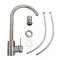 Смеситель кухонный Platinum 7990 NEST поворотный, однорычажный из нержавеющей стали, Серый (000036375)