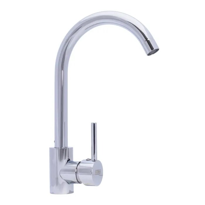 Смеситель кухонный Platinum NESC4 поворотный, однорычажный из латуни, Серый (000036388)