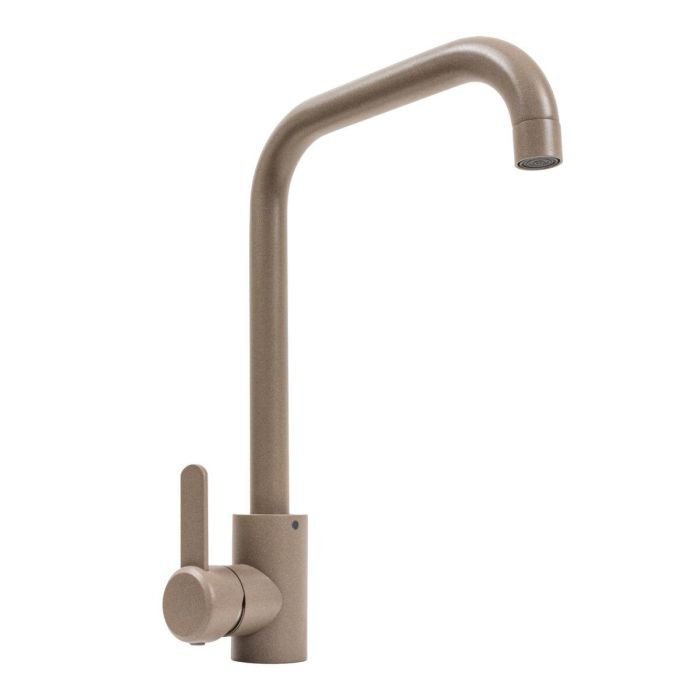 Смеситель кухонный Platinum KT 11 (3008B-FH) поворотный, однорычажный из нержавеющей стали, Титан