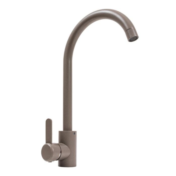 Смеситель кухонный Platinum 7990 NEST поворотный, однорычажный из нержавеющей стали, Дюна (SP000041078)