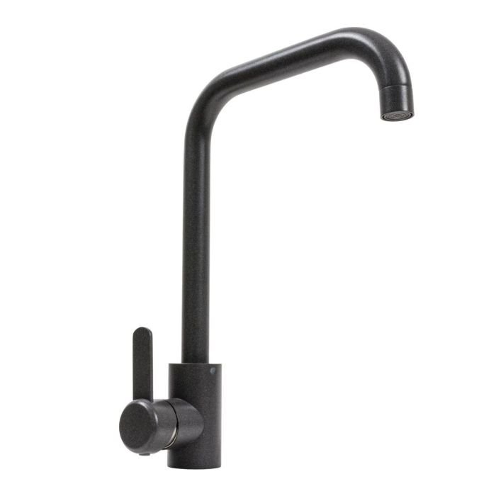 Смеситель кухонный Platinum KT 11 (3008B-FH) поворотный, однорычажный из нержавеющей стали, Морион