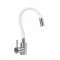 Смеситель кухонный гибкий Platinum KT 91 однорычажный из нержавеющей стали, Белый (000034765)