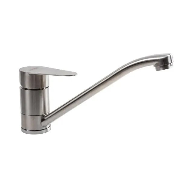 Смеситель кухонный Platinum KT6606 однорычажный из нержавеющей стали, Серый (000040164)