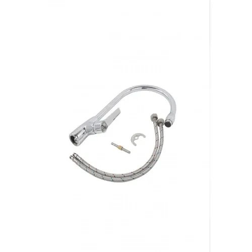 Смеситель кухонный Germece 4069 поворотный, однорычажный из латуни, Серый (000022501)