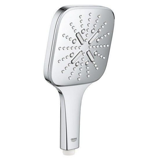Ручной душ Grohe Rainshower Smartactive Cube 130, квадратный 3 вида струи, Хром [26582000]