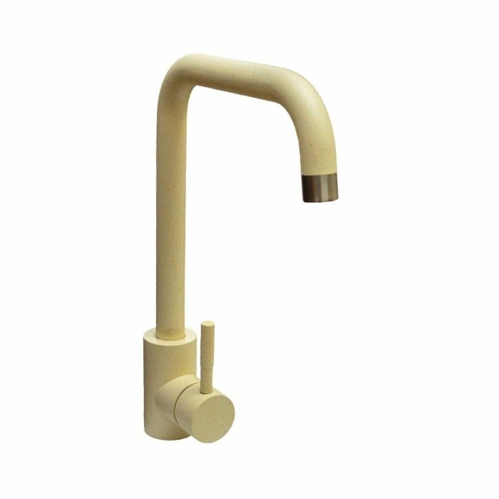 Смеситель кухонный Platinum NА3008B поворотный, однорычажный из нержавеющей стали, Песок (SP000032572)